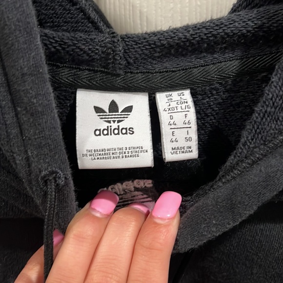 Adidas Originals Womens Trefoil Cropped Sweatshirt Hoodie - Picture 3 of 3